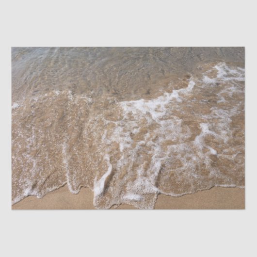 Ocean Zee Waves Water Beach Natuur Foto Cool Tissuepapier (Voorkant)