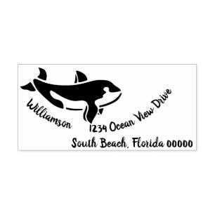 Ocean Zee Whale Island Beach Retouradres Zelfinktende Stempel