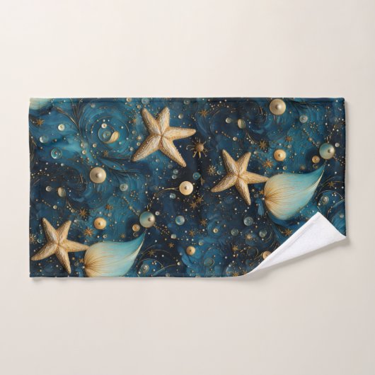 Ocean zeesterren patroon badkamer handdoek set (Handdoek)