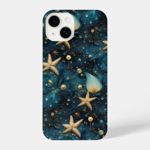 Ocean Zeesterren Patroon iPhone 14 Slim Fit Hoesje iPhone 14 Hoesje