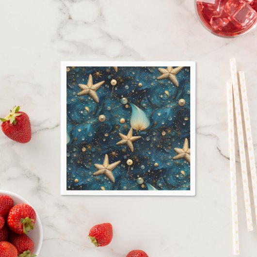 Ocean Zeesterren Patroon Papieren servetten (Insitu)