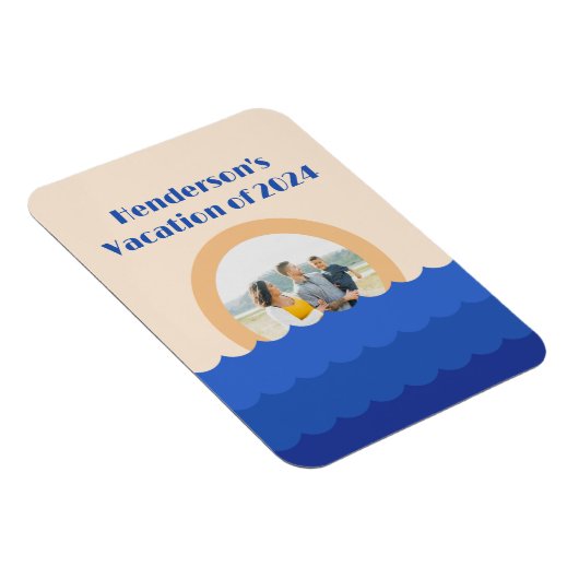 Ocean zonsondergang minimalistische scène magneet (Rechterzijde)