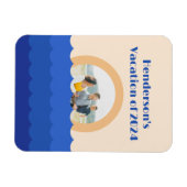 Ocean zonsondergang minimalistische scène magneet (Horizontaal)