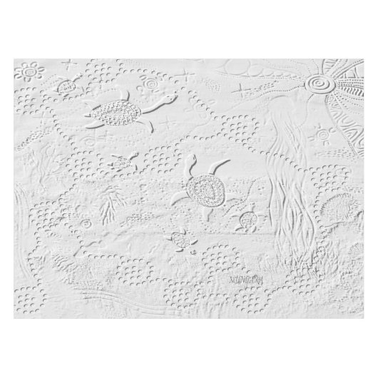 Oceana Embossée Art Autochtone Nappe (Devant (Horizontal))