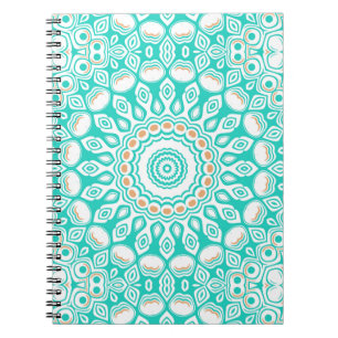 Oceanblauw Turquoise Medaillon Notitieboek