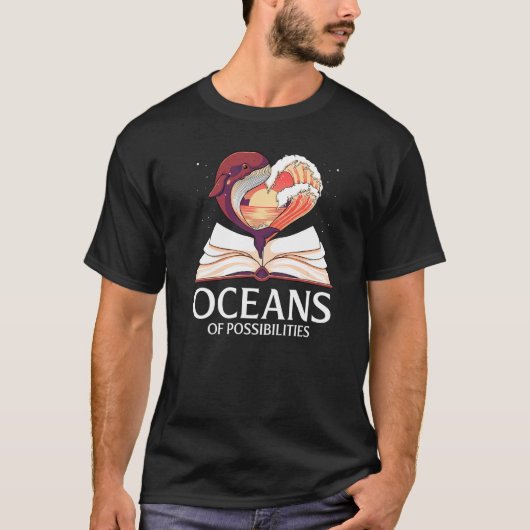 Oceanen van Mossibilities Summer Reading Librarian T-shirt (Voorkant)