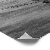 Oceanfront Bench met meeuwen bij zonsondergang Poster (Hoek)