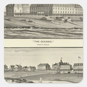 Oceanic, Appledore House Vierkante Sticker