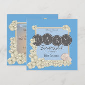 Oceanic Baby Boy Shower Invitation Kaart (Voorkant / Achterkant)