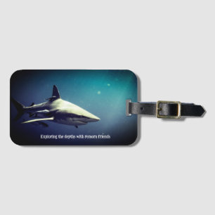 Oceanic Blacktip Shark Onderwater Bagagelabel