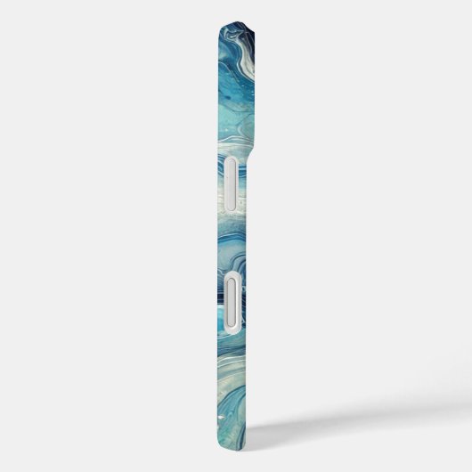 Oceanic Blue Abstracte iPhone Case (Achterkant / Rechts)