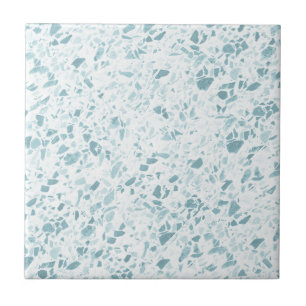 Oceanic Blue Terrazzo Print Tegeltje