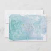 Oceanic Blue Waterverf Save the Date Wedding (Achterkant)
