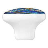 Oceanic Coastal Ocean Waves Sunset   Keramische Knop (Zijkant)