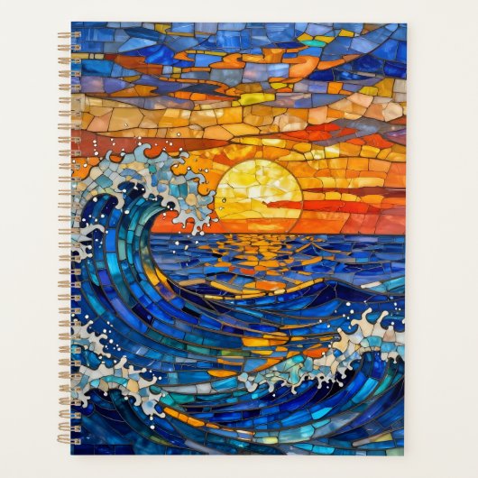 Oceanic Coastal Ocean Waves Sunset   Planner (Voorkant)
