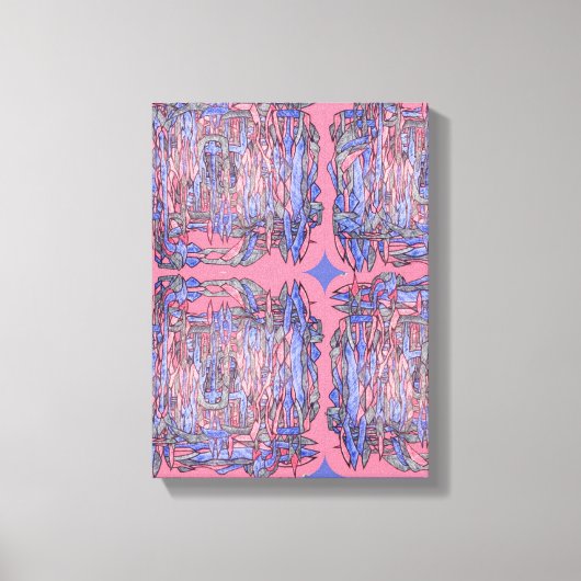 Oceanic Geometry Abstract Wall Art Canvas Afdruk (Voorkant)