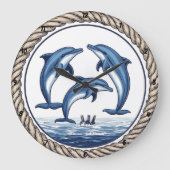 Oceanic Grace Dolphin met touw accent Grote Klok (Voorkant)