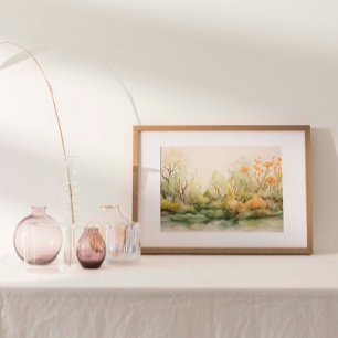 Oceanic Harmony: zeewier & Kelp Garden Waterverf Poster