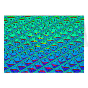 Oceanic Mermaid Print: Cyaan Patroon kunst ontwerp