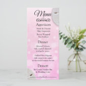 Oceanic Sand Dollar Pink WeddenMenu Card Menu (Staand voorkant)