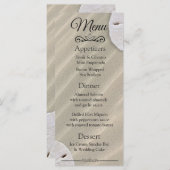 Oceanic Sand Dollar Wedding Menu Kaart (Voorkant / Achterkant)