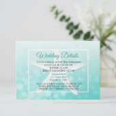 Oceanic Turquoise Bubbles Élégante carte de détail (Debout devant)