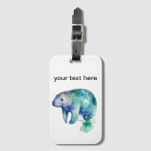 Oceanic Whisper Manatee, op maat Bagagelabel (Voorkant (verticaal))