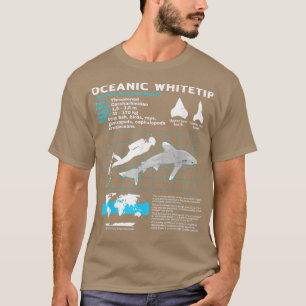 Oceanic Whitetip Shark Fact Sheet T-shirt