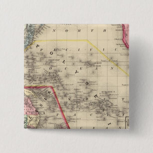 Oceanica, Sandwich-eilanden Vierkante Button 5,1 Cm