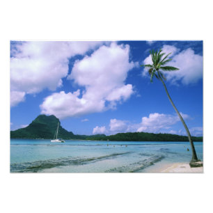 Oceanië, Frans-Polynesië, Tahiti. Uitzicht op Foto Afdruk