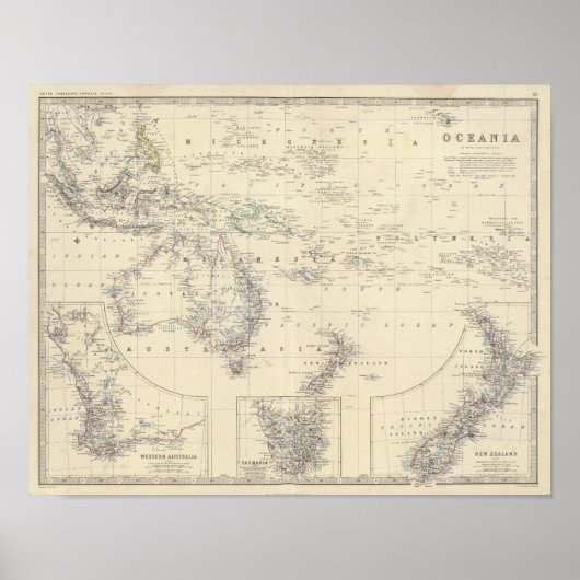 Oceanië Poster (Voorkant)