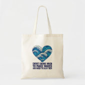 Oceanisch blauw Christus en de golven ontwerp Tote Bag (Voorkant)