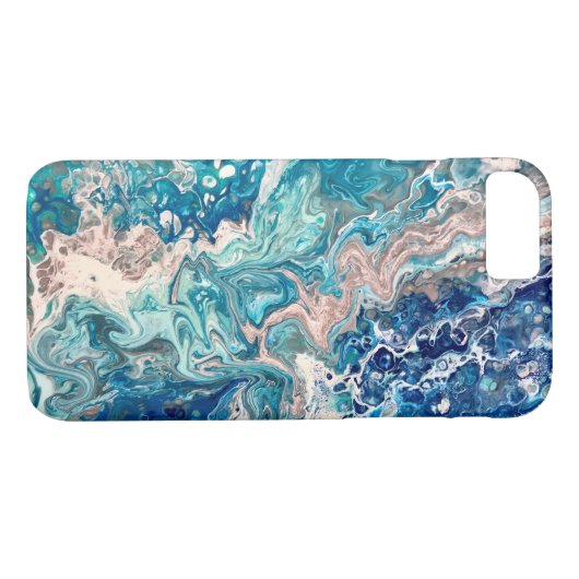 Oceanisch fluid Art Case-Mate iPhone Case (Achterkant (Horizontaal))