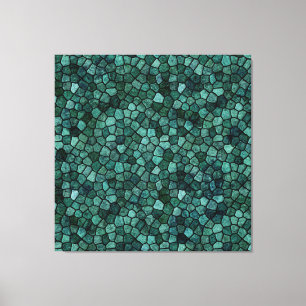 Oceanisch Mozaïek Korst Textuur Abstract Patroon Canvas Afdruk