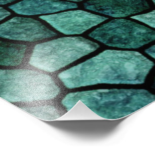 Oceanisch Mozaïek Korst Textuur Abstract Patroon Foto Afdruk