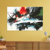 Oceanische explosie canvas afdruk (Insitu (Woonkamer))