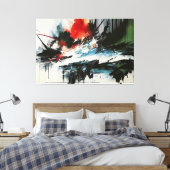 Oceanische explosie canvas afdruk (Insitu (Slaapkamer))