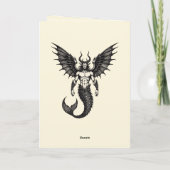 Oceanische Krokeldemon Illustratie Kaart (Achterkant)