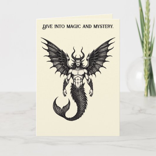 Oceanische Krokeldemon Illustratie Kaart (Voorkant)