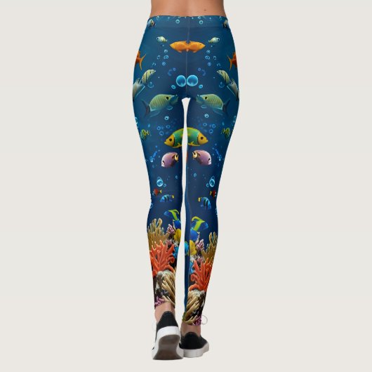 Oceanische sereniteit leggings (Achterkant)
