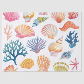 OceanModern Tropical Plant Print – Pink and Green Tissuepapier