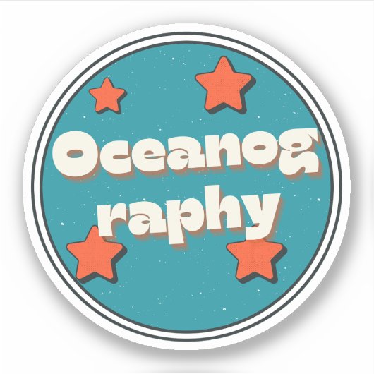 Oceanografie Sticker (Voorkant)