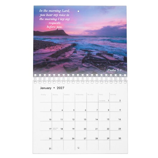 Océans de l'amour 2026 Calendrier (Jan 2027)
