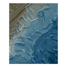 Ocean's Edge: een digitaal schilderij van rust Perfect Poster