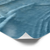 Ocean's Edge: een digitaal schilderij van rust Perfect Poster (Hoek)