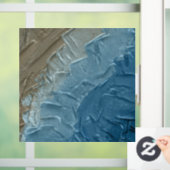 Ocean's Edge: een digitaal schilderij van rust Raamsticker (Huis)