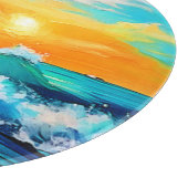 Ocean's Kiss: Sunset Waves Snijplank (Hoek)
