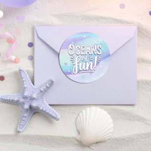 Oceans of Fun Typography ID1142 Ronde Sticker