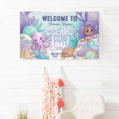 Oceans of Fun Zeemeermin Verjaardag V2 ID1142 Spandoek (Insitu)