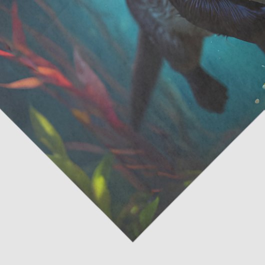 Ocean's Playful Drifter - Decoupage - Tissuepapier (Detail)